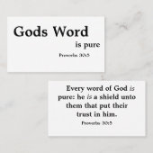 Proverbs 30:5 名刺 (正面/裏面)