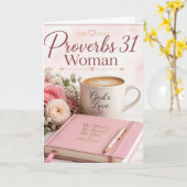 Proverbs 31の女性 誕生日カード カード (黄色い花)