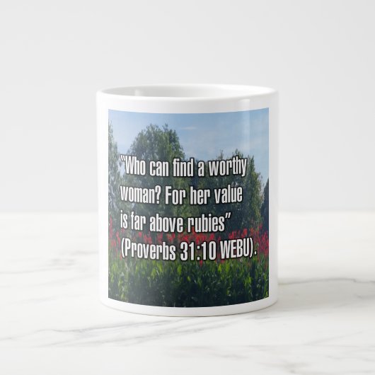 Proverbs 31:10 WEBU Mug ジャンボコーヒーマグカップ (正面)