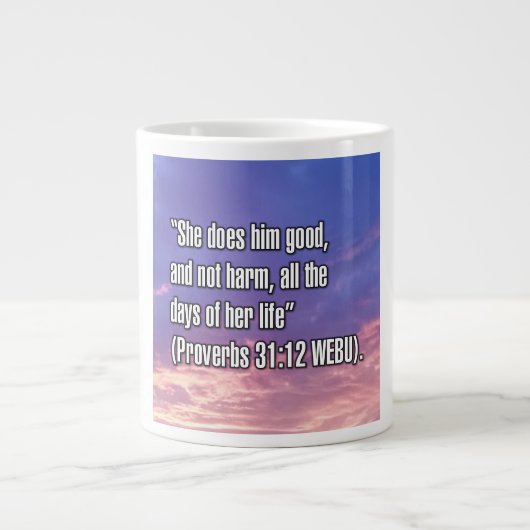 Proverbs 31:12 WEBU Mug ジャンボコーヒーマグカップ (正面)