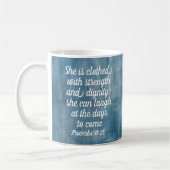Proverbs 31:25 マグカップ 励ましの聖書の言葉 (左)