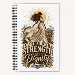 PROVERBS 31:25 強さに満ち溢れたノート ノートブック