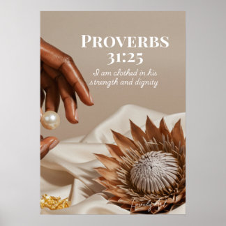 Proverbs 31:25 Empowered Woman Gift for Her ポスター