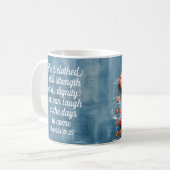 Proverbs 31:25 Mug Inspiring Bible Verse  コーヒーマグカップ (正面左)