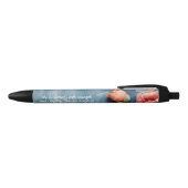 Proverbs 31:25  Pen Inspiring Bible Verse Floral 黒ボールペン (トップ)