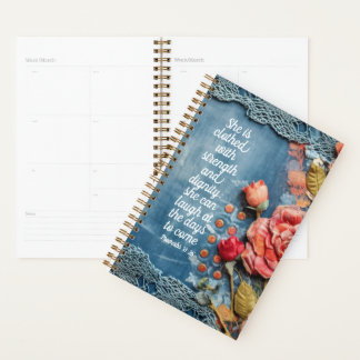 Proverbs 31:25 Planner Inspiring Bible Verse プランナー手帳