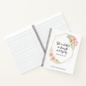 Proverbs 31:25 Strength and Dignity Personalized  ノートブック (内部)