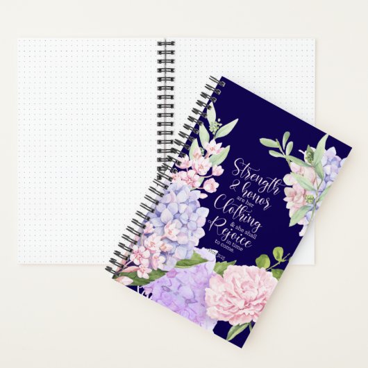 Proverbs 31:25 Strength and Honour Blue ノートブック (内側)