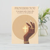 Proverbs 31:30 Faith & Grace Inspirational Art シーズンカード (スタンド正面)