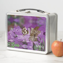 PROVERBS 31 WOMAN クリスチャン 引用句  メタルランチボックス