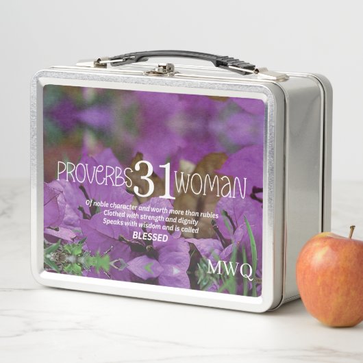 PROVERBS 31 WOMAN クリスチャン 引用句  メタルランチボックス (インサイチュ)