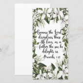 Proverbs 3:12, Water color Bible verse bookmark (正面/裏面)