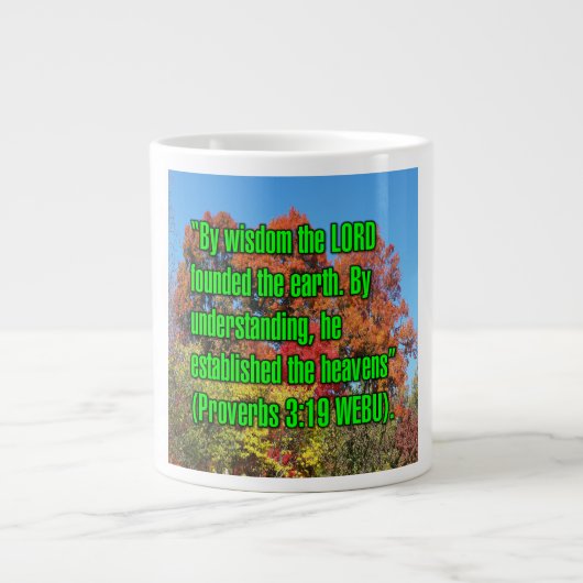 Proverbs 3:19 WEBU Mug ジャンボコーヒーマグカップ (正面)