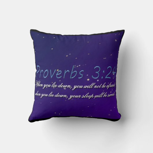 Proverbs 3:24 Pillow クッション (裏面)