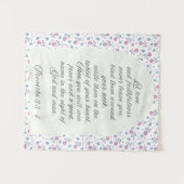 Proverbs 3:3–4 フラワー聖書デザイン タペストリー (正面(横))