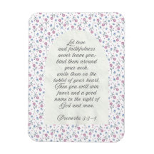 Proverbs 3:3–4 フラワー聖書デザイン