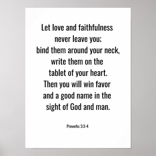 Proverbs 3:3-4 18 x 24 ポスター (正面)