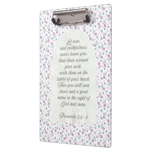 Proverbs 3:3–4 Floral Scripture  クリップボード (左)
