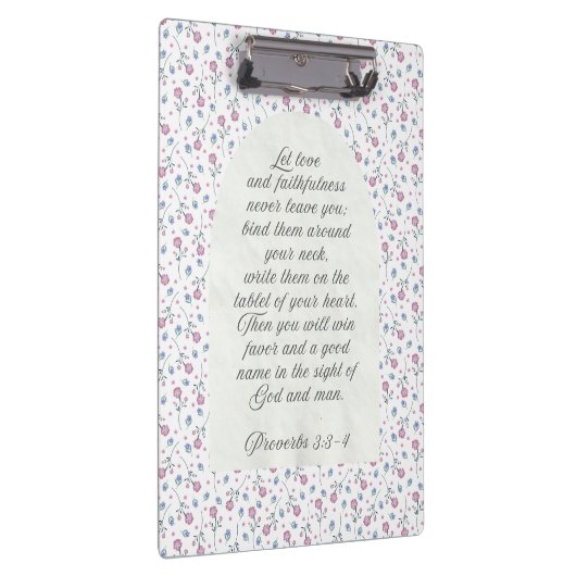Proverbs 3:3–4 Floral Scripture  クリップボード (右)