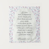 Proverbs 3:3–4 Floral Scripture  タペストリー (正面)