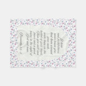 Proverbs 3:3–4 Floral Scripture  フリースブランケット (正面(横))