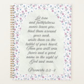 Proverbs 3:3–4 Floral Scripture  プランナー手帳 (正面)
