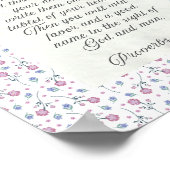 Proverbs 3:3–4 Floral Scripture ポスター (角)