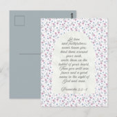 Proverbs 3:3–4 Floral Scripture ポストカード (正面/裏面)