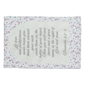 Proverbs 3:3–4 Floral Scripture 枕カバー (裏面)