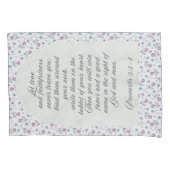 Proverbs 3:3–4 Floral Scripture  枕カバー (正面)