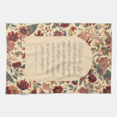 Proverbs 3:5–6 主を信頼する ヴィンテージ フラワー キッチンタオル (横)