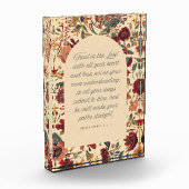 Proverbs 3:5–6 主を信頼する ヴィンテージ フラワー フォトブロック (左)