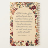 Proverbs 3:5–6 主を信頼する ヴィンテージ フラワー プランナー手帳 (裏面)