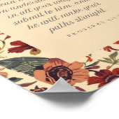 Proverbs 3:5–6 主を信頼する ヴィンテージ フラワー ポスター (角)