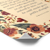 Proverbs 3:5–6 主を信頼する ヴィンテージ フラワー ポスター (角)