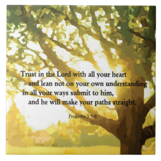 Proverbs 3:5-6 主を信頼する 装飾タイル タイル