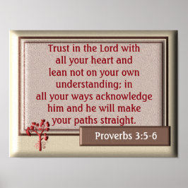 Proverbs 3:5-6 ~~art print ポスター