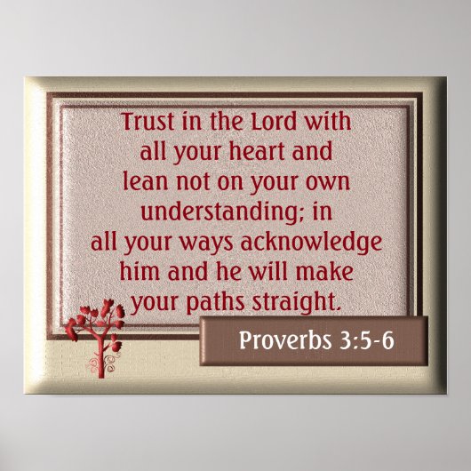 Proverbs 3:5-6 ~~art print ポスター (正面)