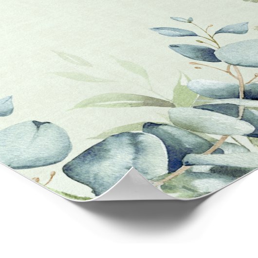 Proverbs 3:5-6 Floral Bible Verse Christian  ポスター (角)