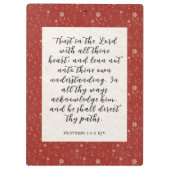 Proverbs 3:5-6 KJV 聖書の言葉 画像 クリップボード (裏面)