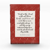 Proverbs 3:5-6 KJV 聖書の言葉 画像 フォトブロック (正面)