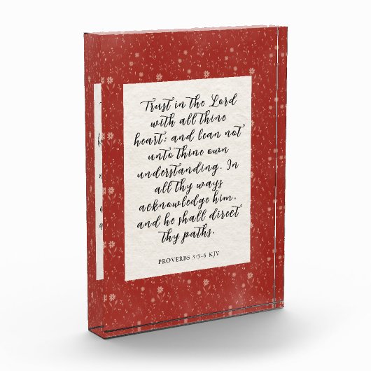 Proverbs 3:5-6 KJV 聖書の言葉 画像 フォトブロック (左)
