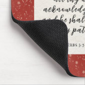 Proverbs 3:5-6 KJV 聖書の言葉 画像 マウスパッド (コーナー)