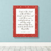 Proverbs 3:5-6 KJV Bible Verse Image キャンバスプリント (インサイチュ (ウッドフロア))