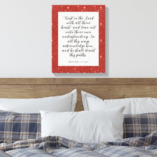 Proverbs 3:5-6 KJV Bible Verse Image  キャンバスプリント (インサイチュ (寝室))