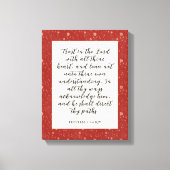 Proverbs 3:5-6 KJV Bible Verse Image  キャンバスプリント (正面)