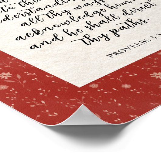 Proverbs 3:5-6 KJV Bible Verse Image  ポスター (角)