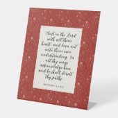 Proverbs 3:5-6 KJV Bible Verse Image  台座サイン (正面)