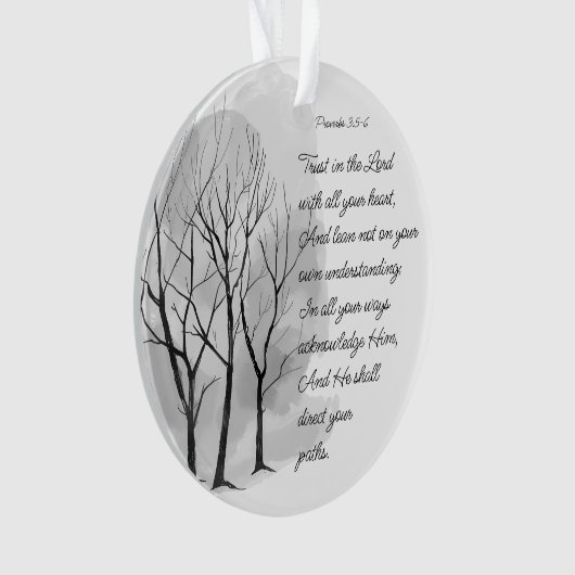 Proverbs 3:5-6 Trust in the Lord オーナメント (正面)
