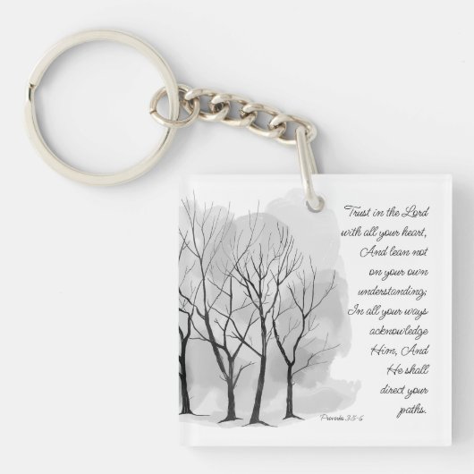 Proverbs 3:5-6 Trust in the Lord キーホルダー (正面)